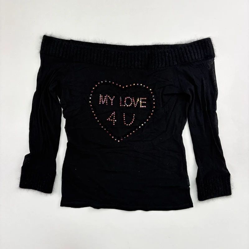 Blumarine Mesh Mohair Slouchy Top