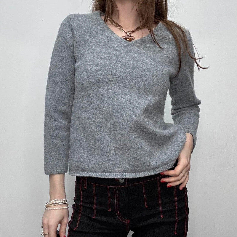 grey wool angel knit jumper