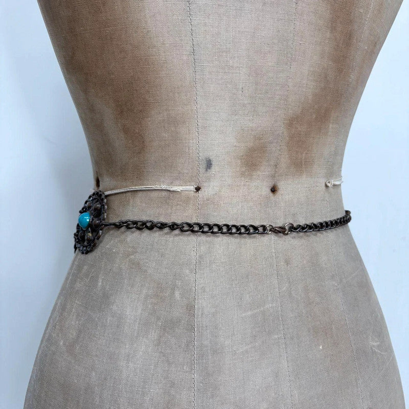 chunky oversized waist belt chain