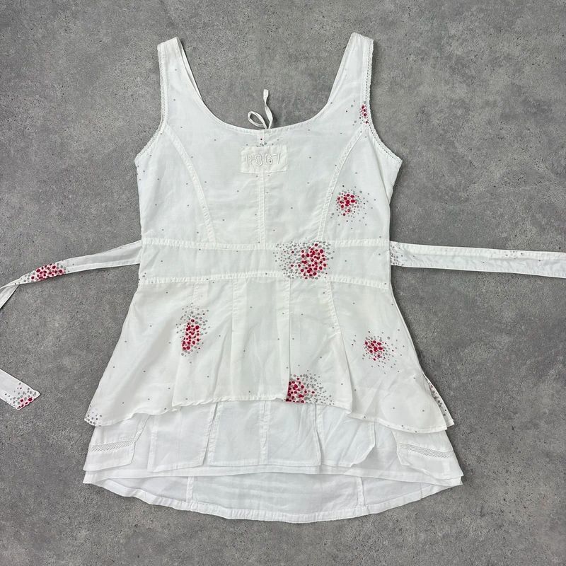 white cotton layered shirt