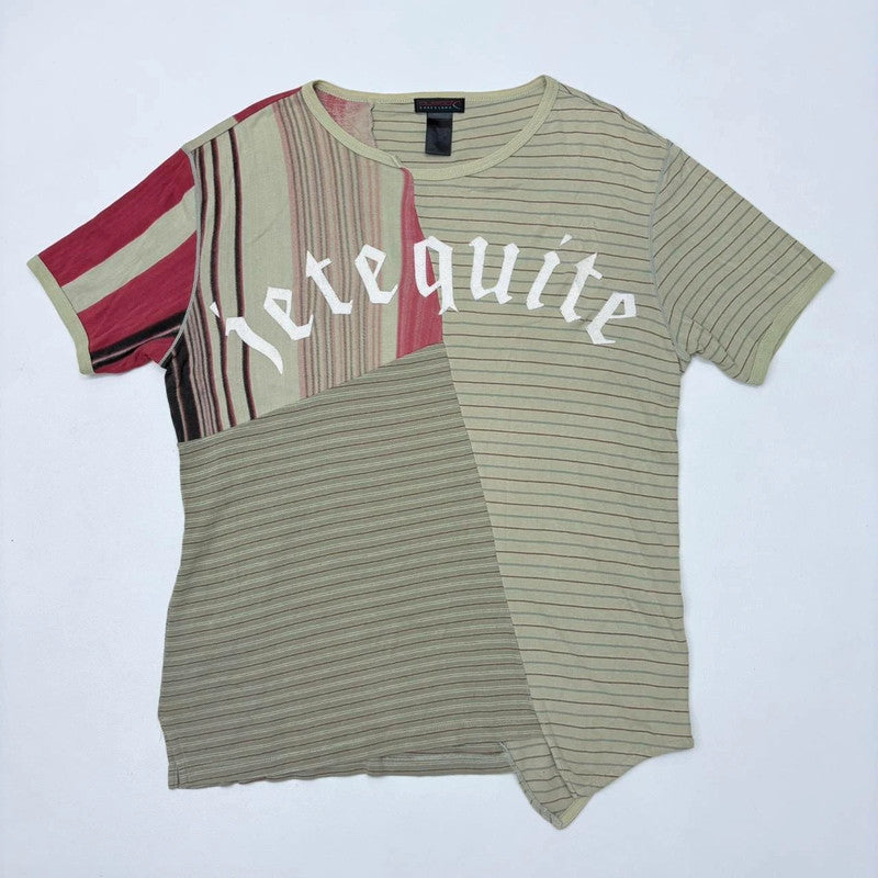 Custo Barcelona pinstripe khaki t-shirt