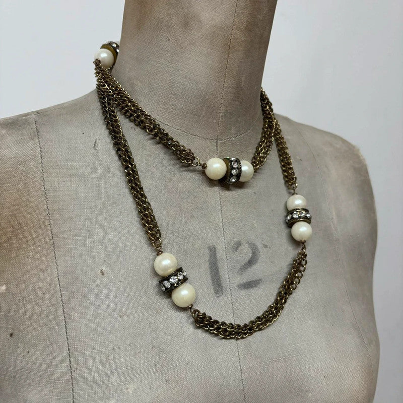 grunge layered chain necklace