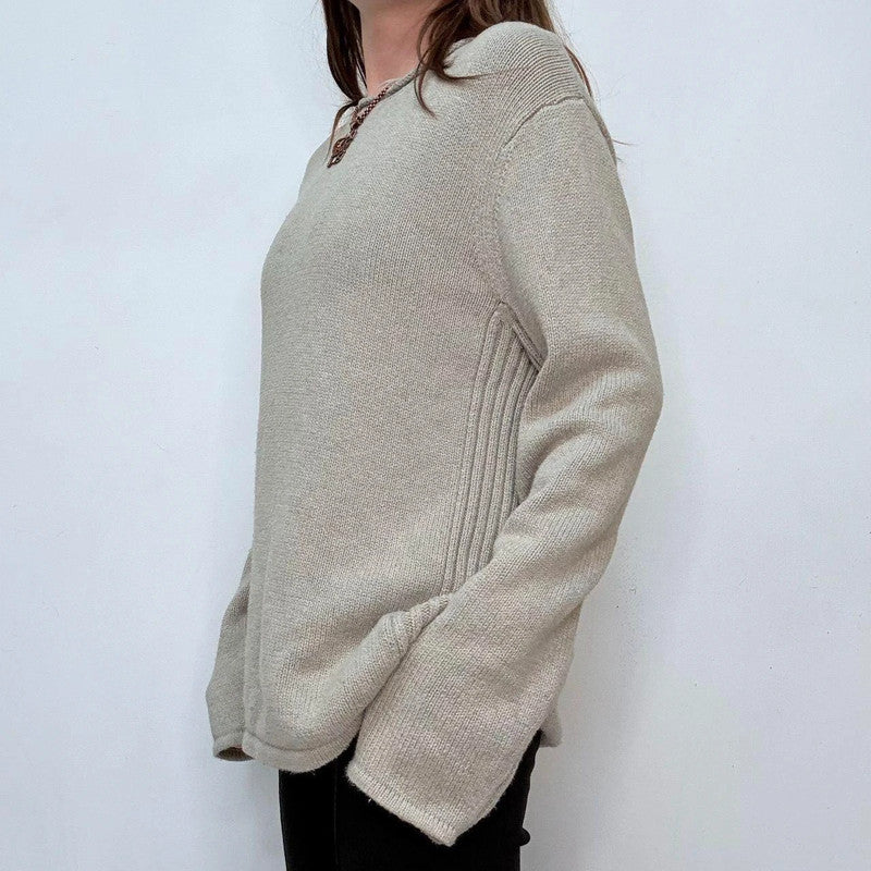 chunky knitted slouchy jumper