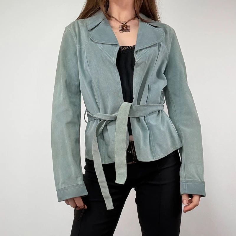 Pale Blue Suede Armani Jacket