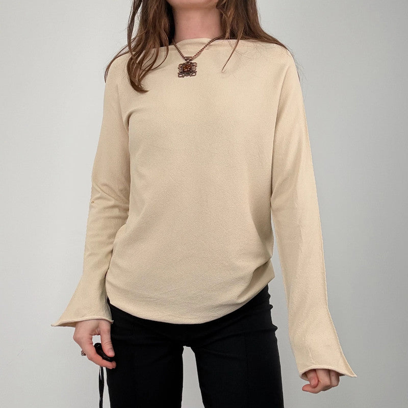 structured cream knit jumper
