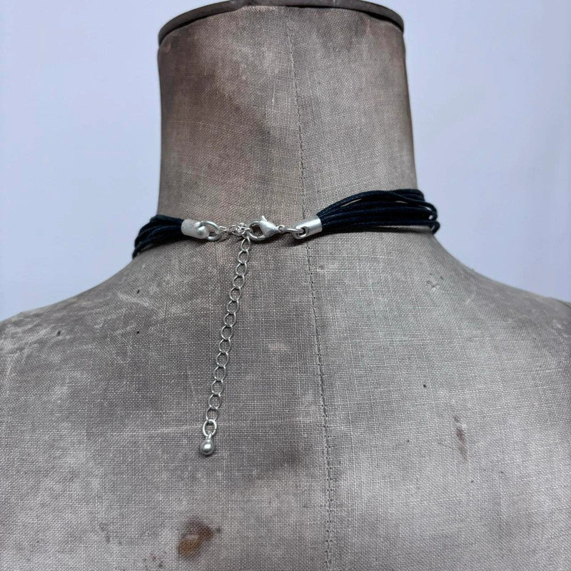 layered silver charm necklace