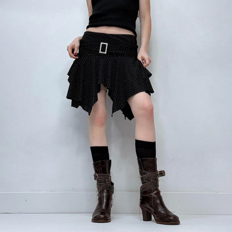 polka dot flutter mermaid skirt