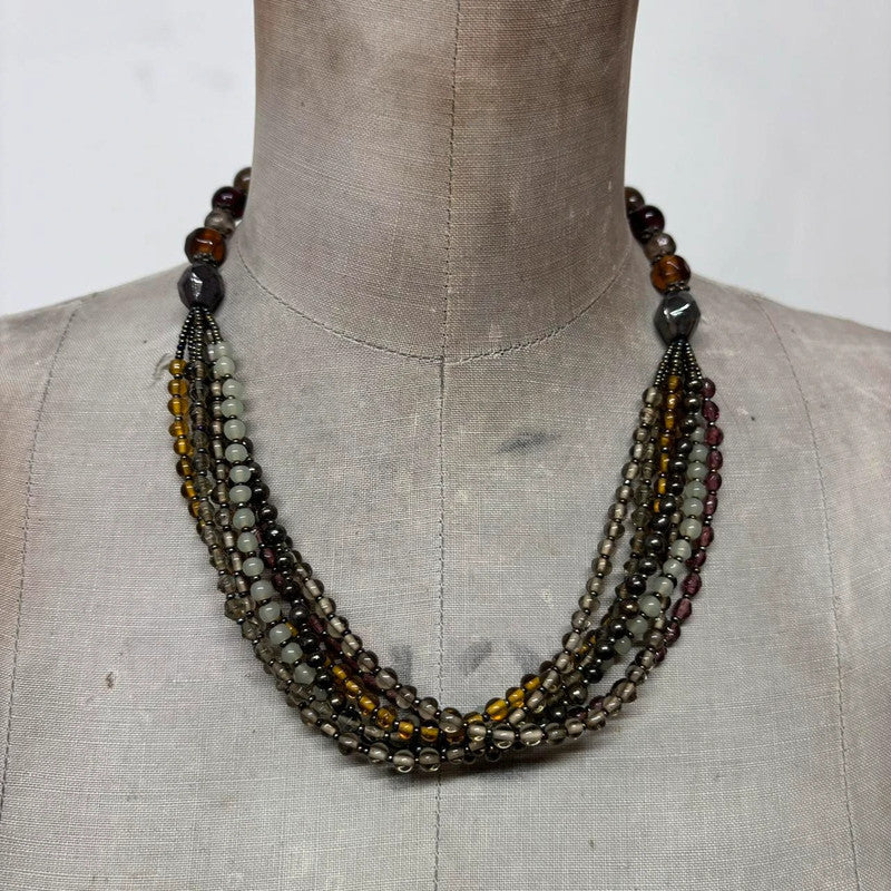 beaded layer summer necklace