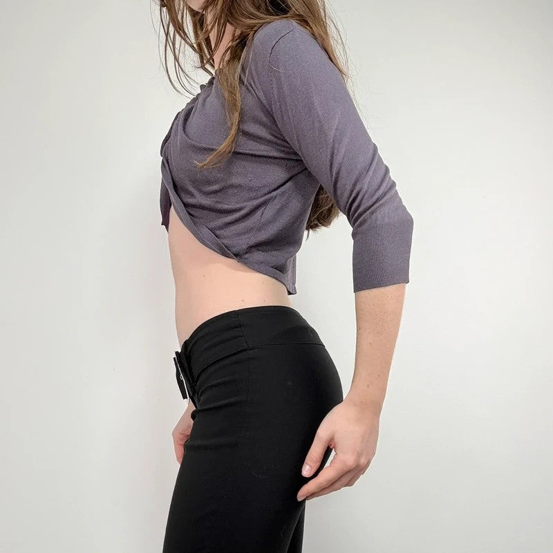 Lace purple kookai bolero cropped top