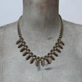 metal grunge spike necklace