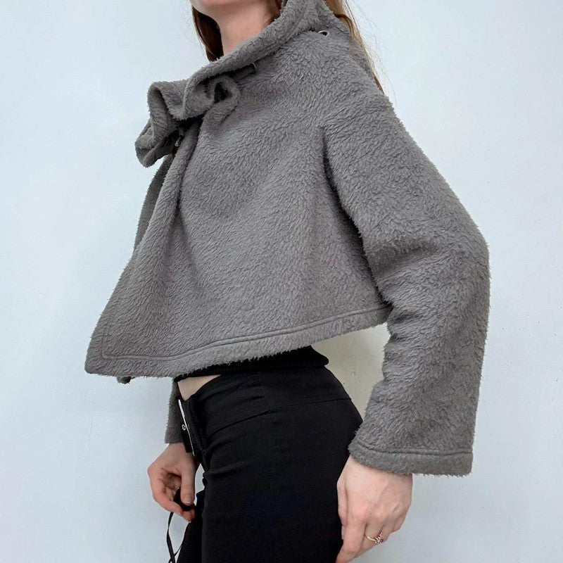 grey Cop Copine gathered cardigan