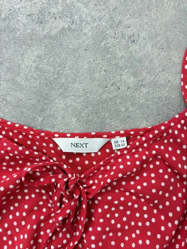 red polkadot cami slip maxi summer dress