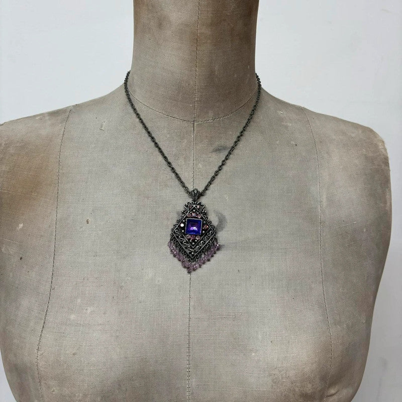 Boho hippie gemstone necklace