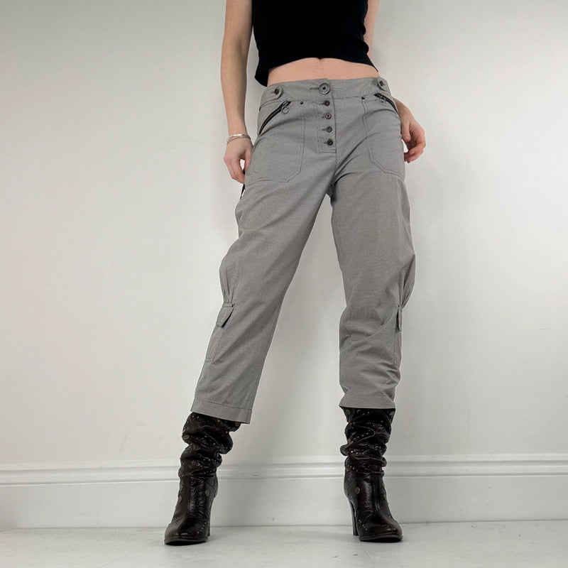 Cop Copine napoleonic grey pinstripe utility trousers