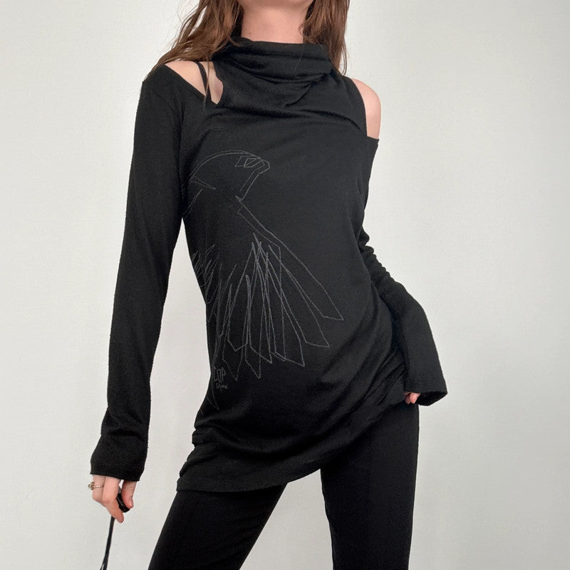 black slouchy Cop Copine t-shirt