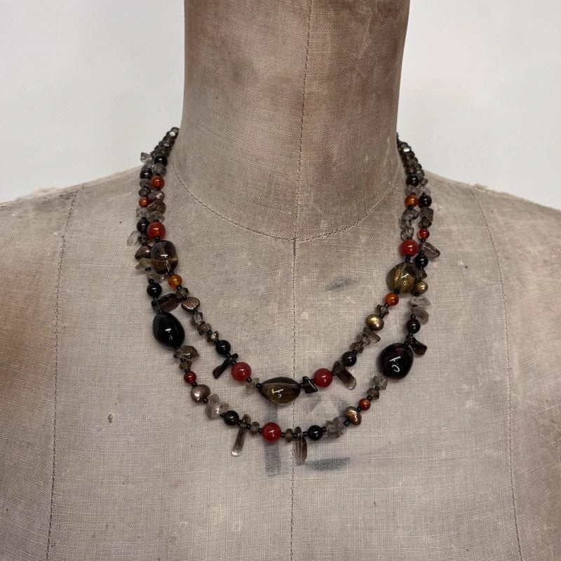 chunky crystal stone necklace