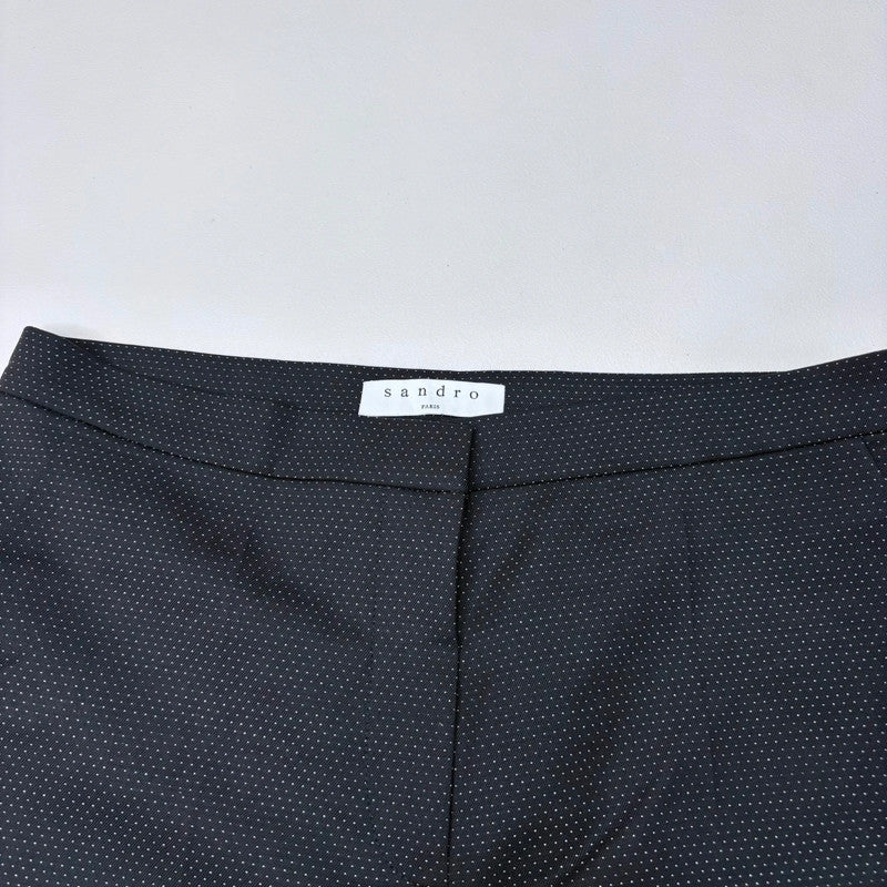 polkadot sandro black mini shorts