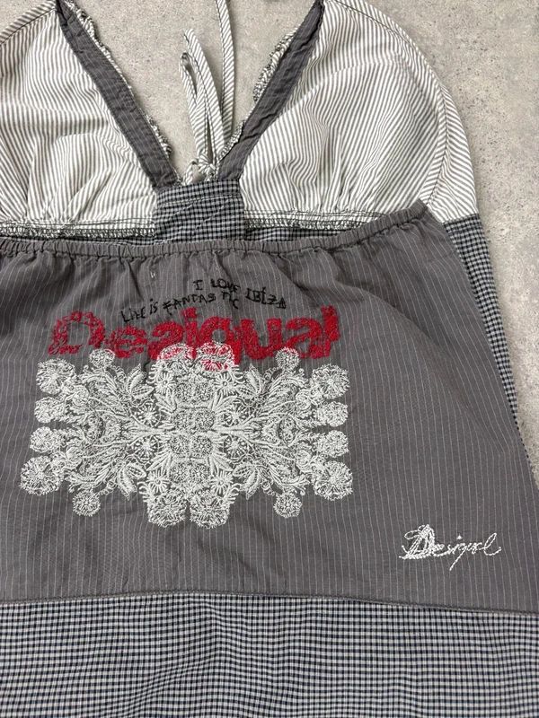 gingham puff Desigual dungarees