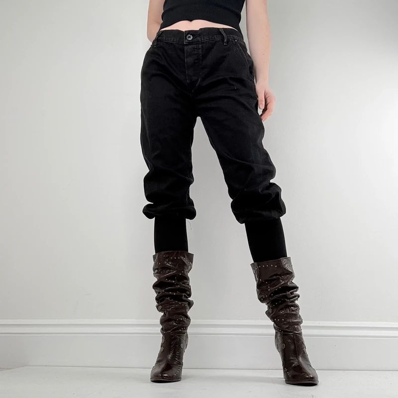 Diesel puff capri grunge rib trousers