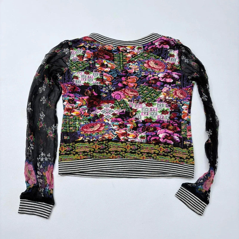 graphic floral boho shirt
