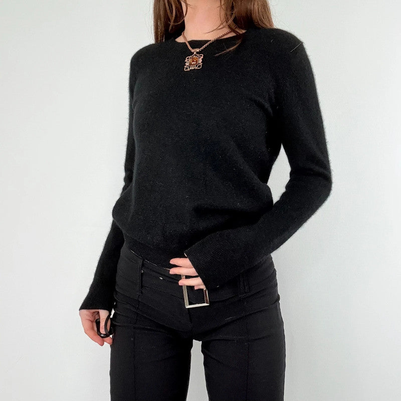 Black slouchy 100% cashmere jumper