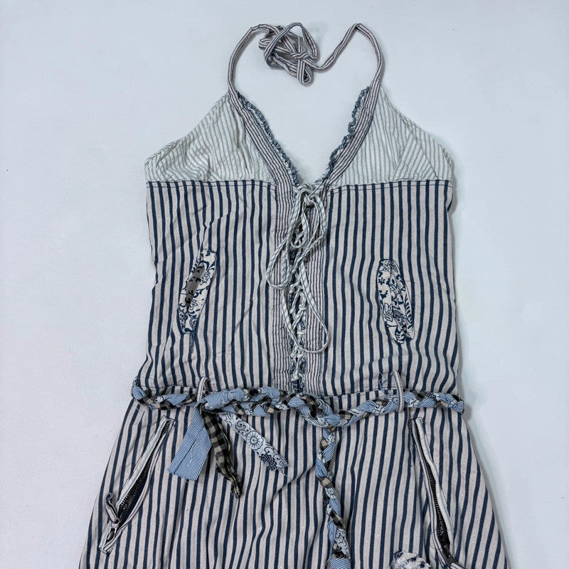 pinstripe batwing slouchy dungarees