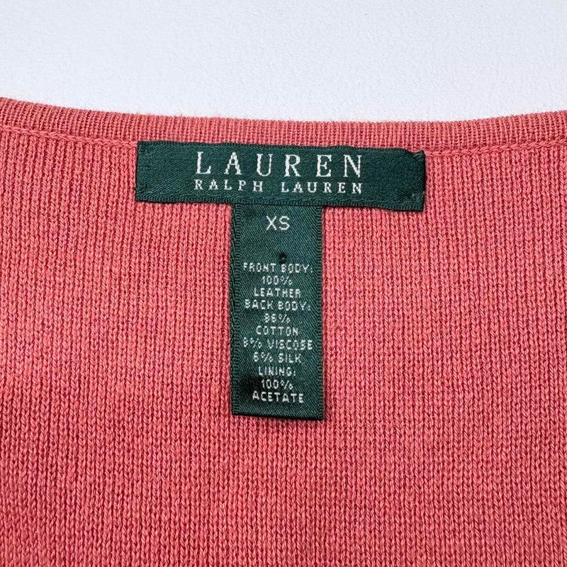 Ralph Lauren suede coral fitted dress