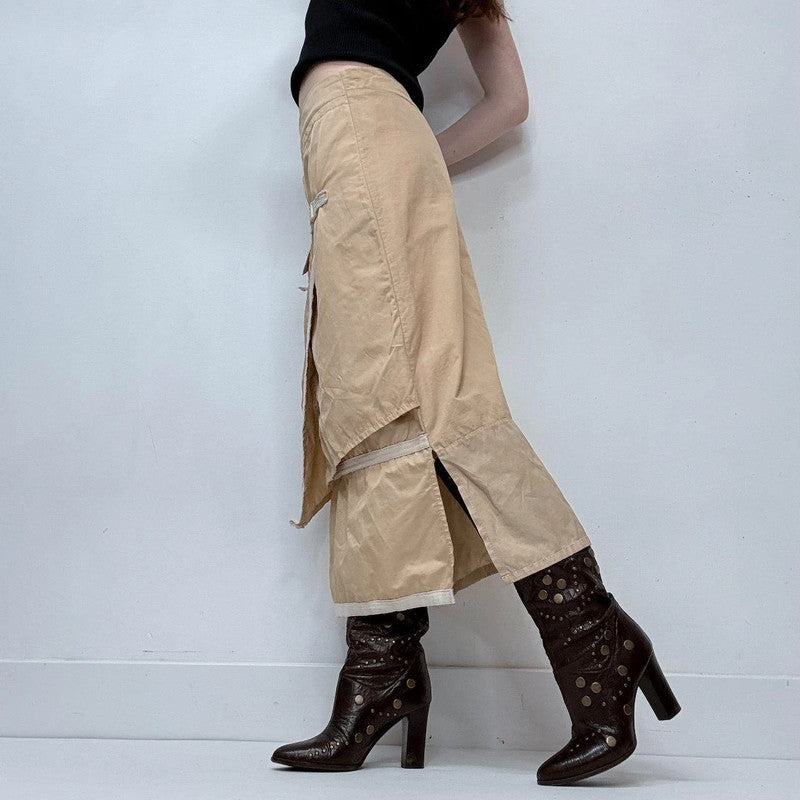 tan asymmetric utility skirt