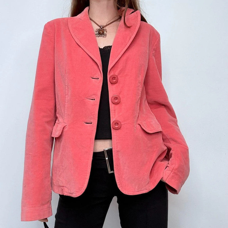 pink Moschino velvet blazer jacket