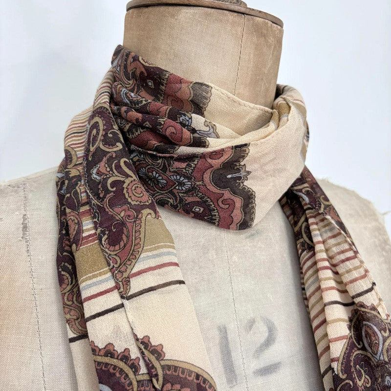 paisley semi-sheer scarf