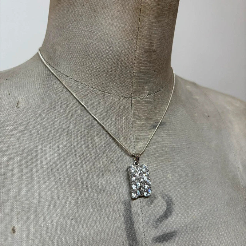 coquette gemstone diamante necklace