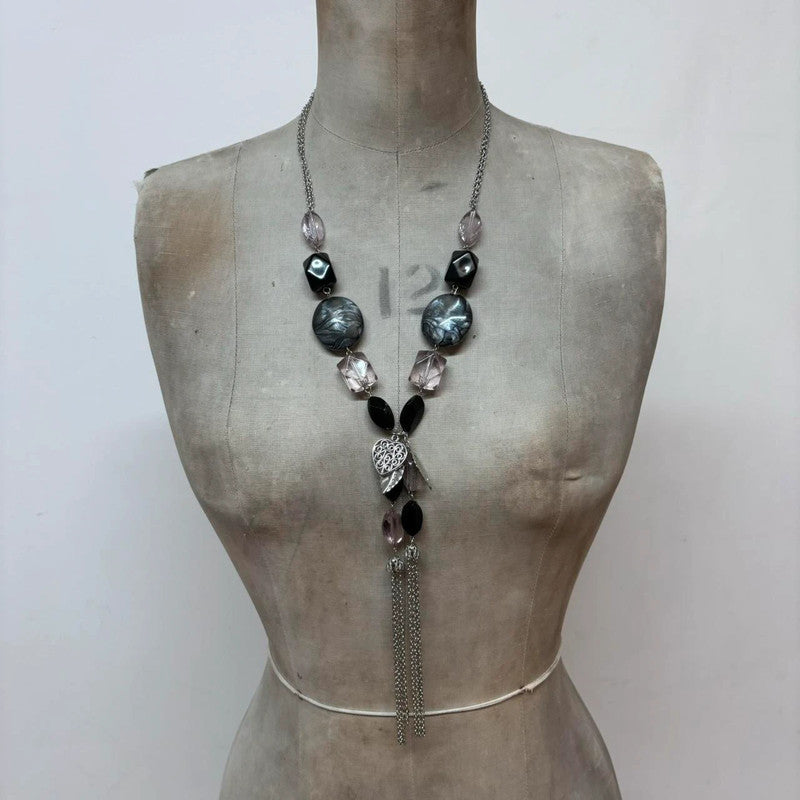 silver heart charm necklace