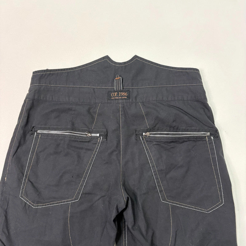 black cop copine pleated trousers
