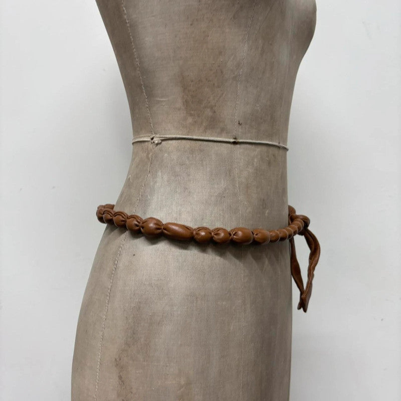 boho bubble leather belt