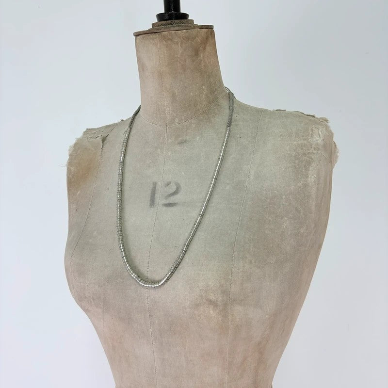 Silver beaded necklace