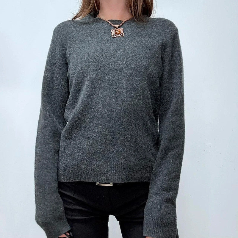 grey wool knitted jumper