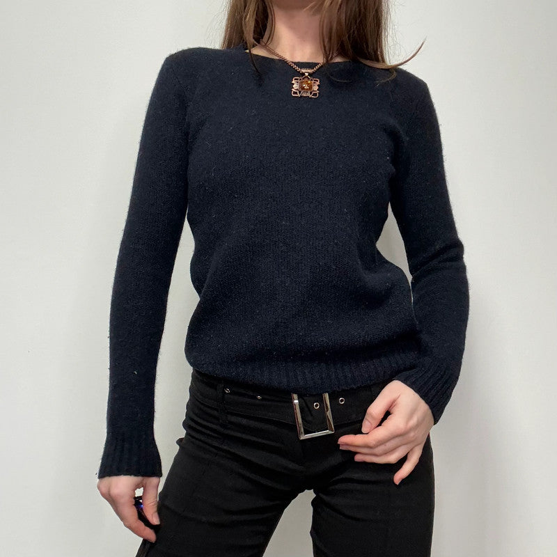 APC navy blue crewneck wool jumper
