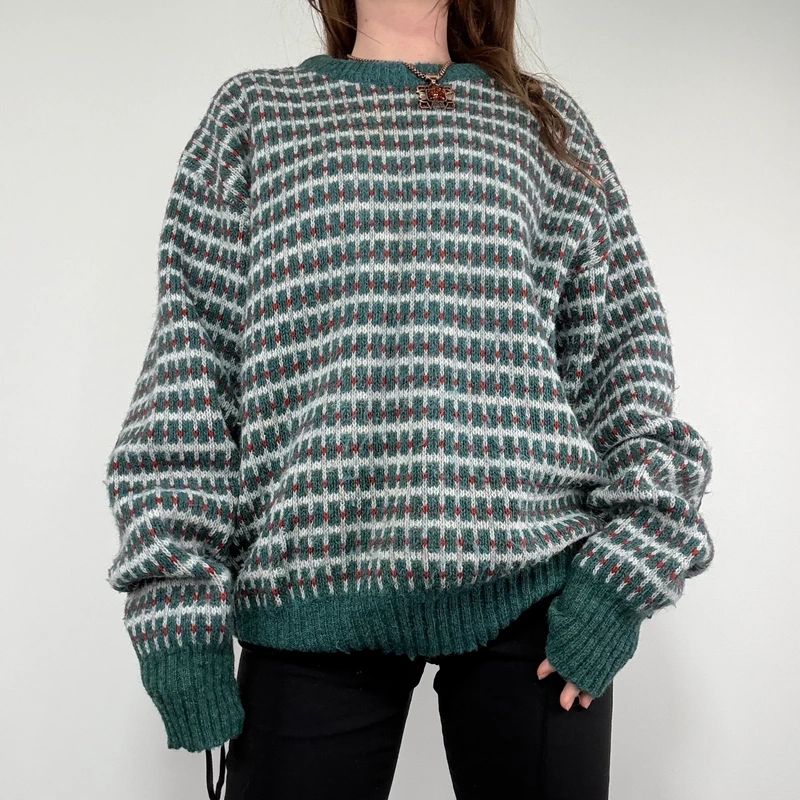 oversized knitted jumper