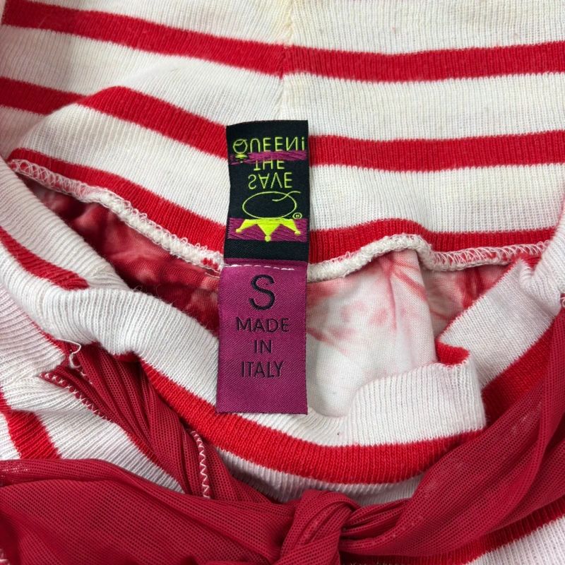 Save the Queen striped flared shirt