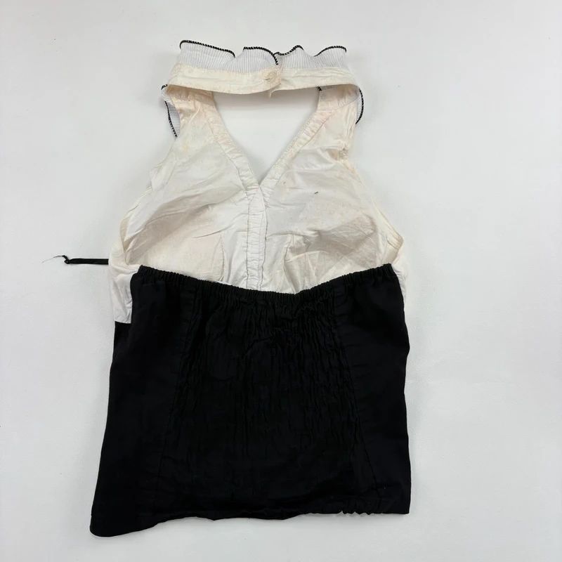 Corset Lace-Up Ruffle Goth Shirt vest top