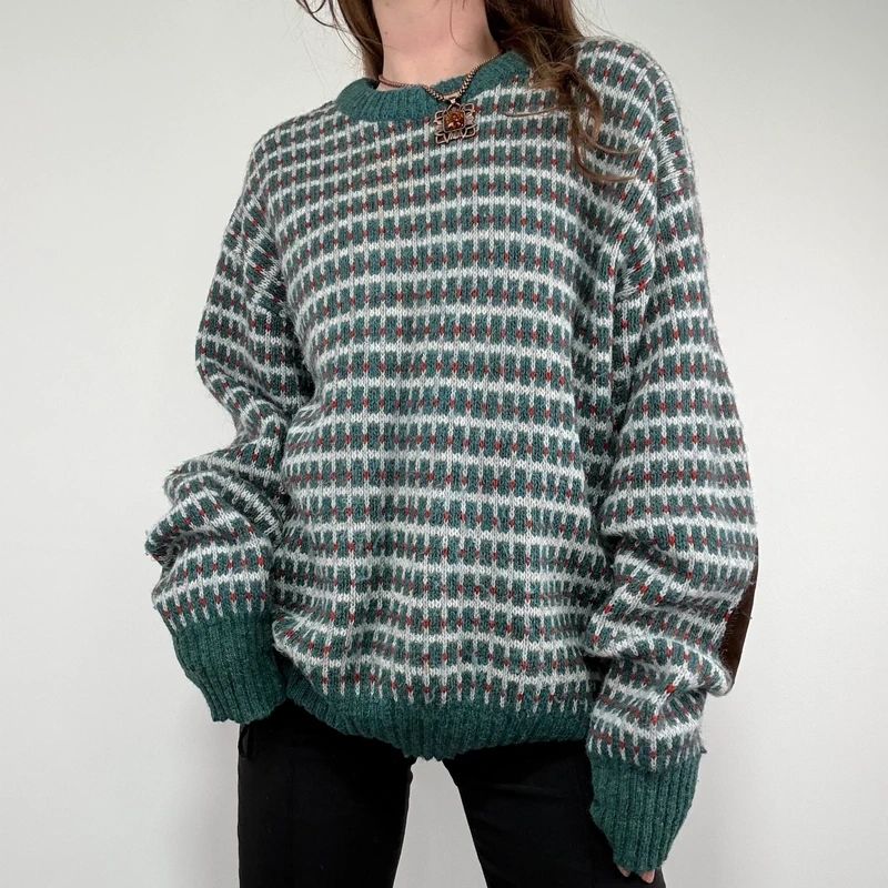 oversized knitted jumper