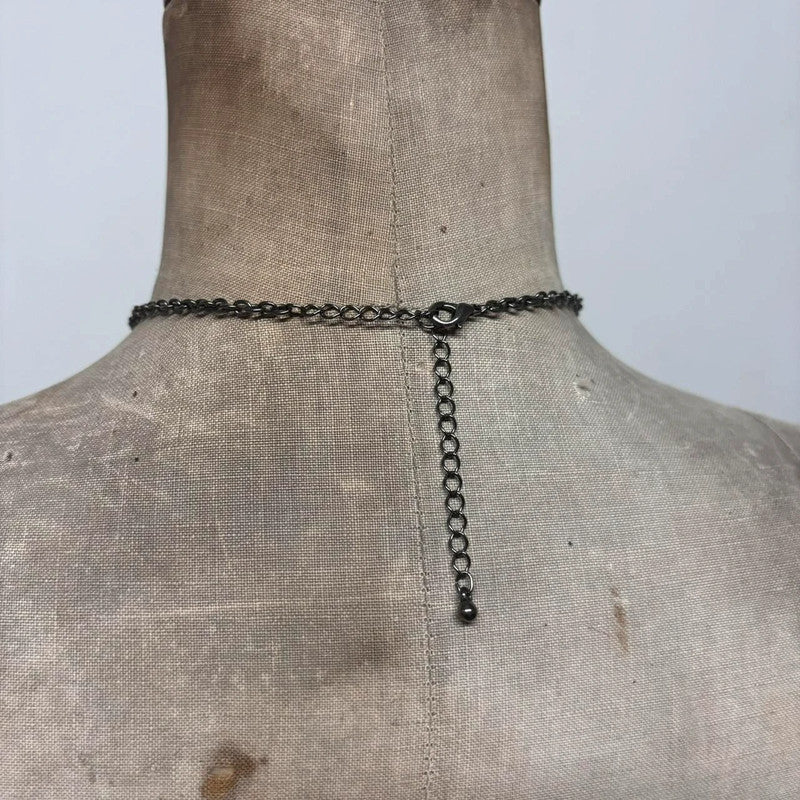 metal boho pearl necklace