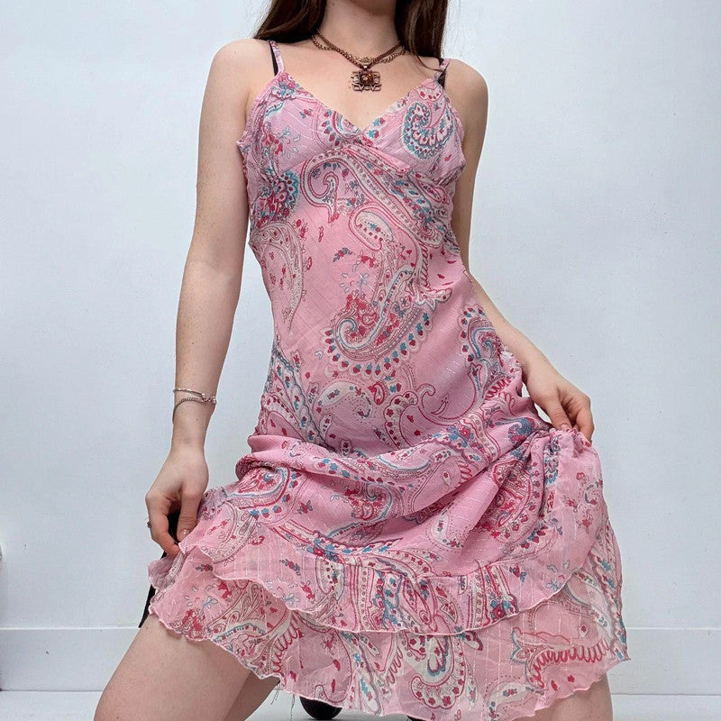 pink flutter paisley fairy dress