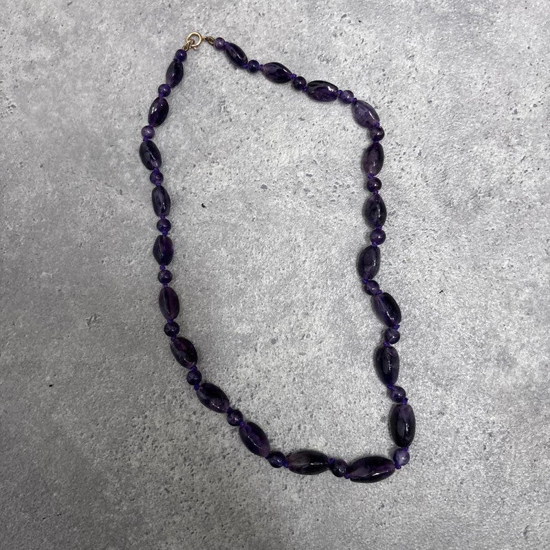 amythest crystal gem necklace