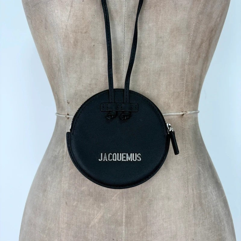 black Jacquemus Le Pitchou Round Coin Purse bag