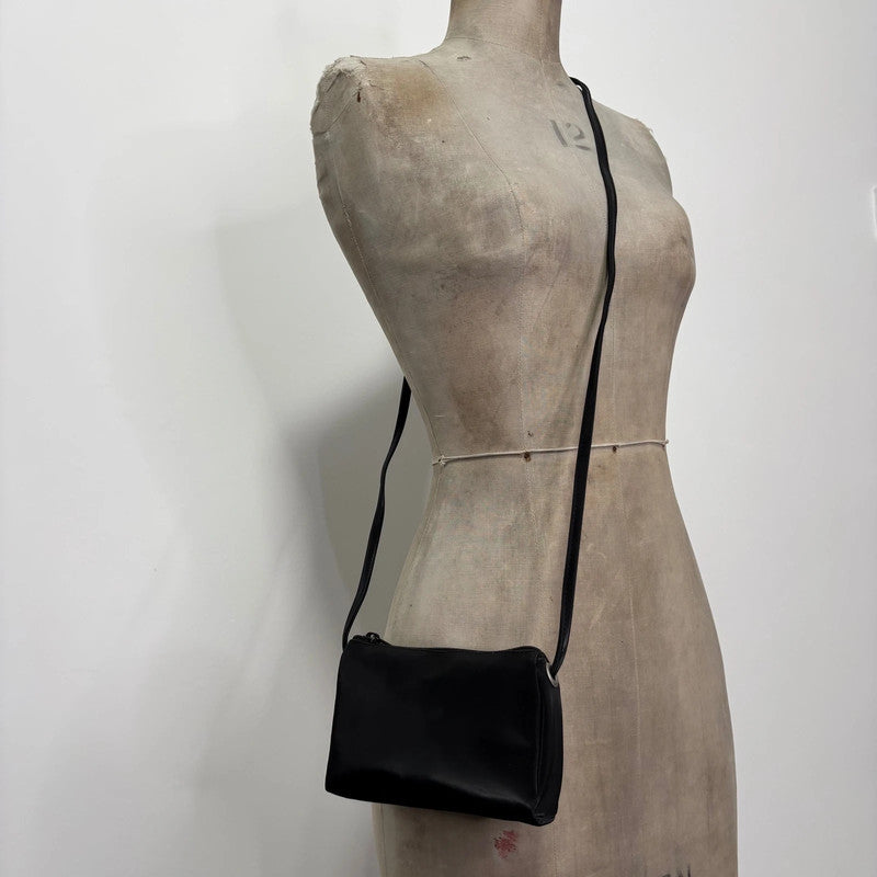 black nylon mini crossbody bag