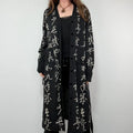 Hanae Mori Longline Wool Cardigan