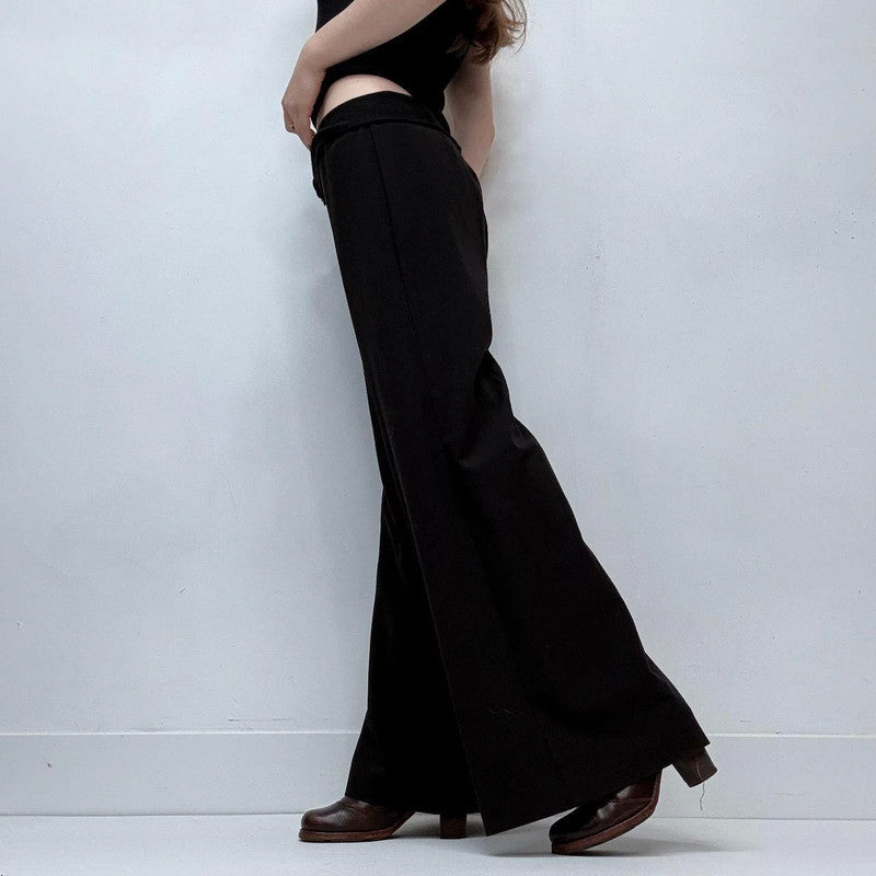 black flared Cop Copine suit trousers