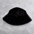 Oversized brown fur bucket hat