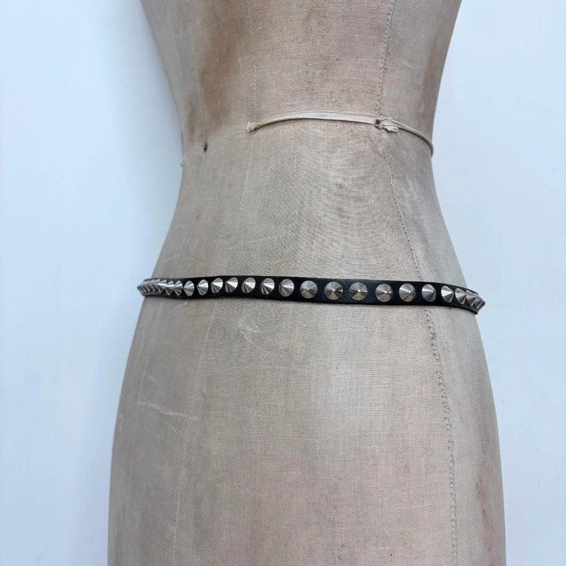 black studded punk chain belt